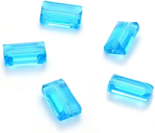 Miniatura 10 de 25 piezas Adabele cuentas austriacas de cristal facetado de 14 mm, rectangulares sueltas, amatista, compatibles con cristales Swarovski Preciosa