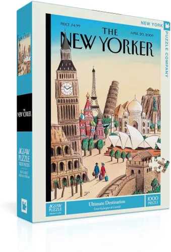 Miniatura 8 de New York Puzzle Company - Puente Cubierto de New Yorker - Rompecabezas de 1000 piezas para noches de juegos familiares por Arthur Getz