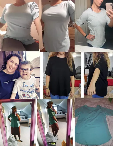 Miniatura 5 de Blusas de algodón para mujer, de manga hasta el codo, de moda, estilo casual, tipo túnica