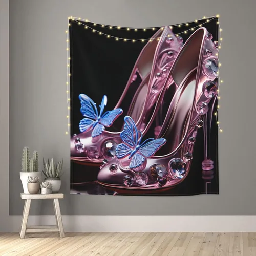 HJTRW Tapiz floral para colgar en la pared, 60 x 51 pulgadas, tapiz para dormitorio, divertido tapiz de pared, arte de pared, manta de pared