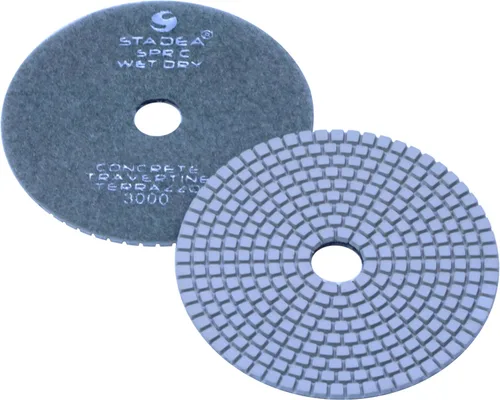 Miniatura 9 de PPD121N Almohadillas de pulido de diamante seco de 7 pulgadas para hormigón, travertino, mármol, terrazo, bordes de piso, pulido de encimera, grano