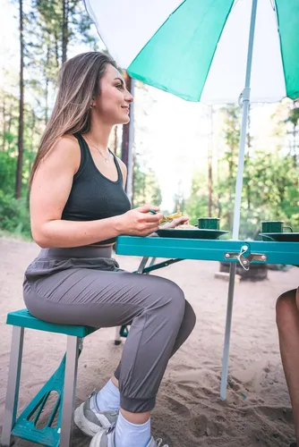 Miniatura 11 de Stansport Combo de mesa de picnic y paraguas - Verde