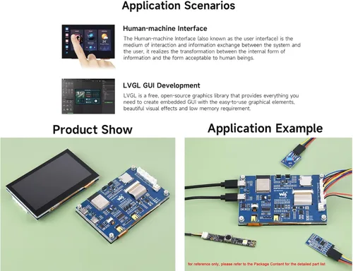 Miniatura 4 de waveshare Pantalla táctil capacitiva de 4.3 pulgadas basada en placa de desarrollo de microcontrolador ESP32-S3 con WiFi de 2.4 GHz y soporte BLE 5