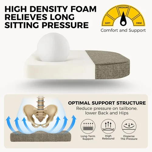 Miniatura 5 de downluxe Cojines para sillas de interior para sillas de comedor, almohadillas de espuma texturizadas suaves y cómodas para sillas de cocina con Caqui