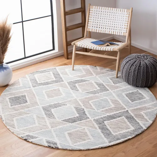 Miniatura 7 de SAFAVIEH Precious Collection - Alfombra de pasillo, 2 pies 6 pulgadas x 8 pies, azul y beige, hecha a mano, lana geométrica bohemia, ideal