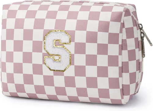 Miniatura 128 de Narwey Bolsa de maquillaje con inicial, regalos de graduación para adolescentes, niñas, niños y adolescentes, cosas de moda de 6 a 18 años, bolsa