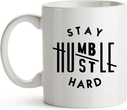 Miniatura 7 de YouNique Designs Taza dura Stay Humble Hustle, de 11 onzas, taza de café para hombres y mujeres, taza de café Boss Lady para mujeres, taza de café