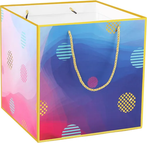 Miniatura 13 de Bolsa de regalo extragrande de mármol superior, bolsa de regalo gigante cuadrada de 11.8 pulgadas, bolsas de regalo de boda XL de gran tamaño, 1 x