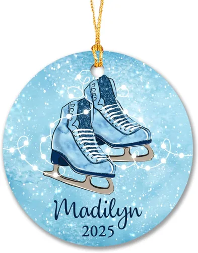 Miniatura 21 de Adorno de Navidad 2026 con texto en inglés "Bee Merry Christmas", adornos personalizados de Navidad de abejas 2026, decoración colgante de árbol