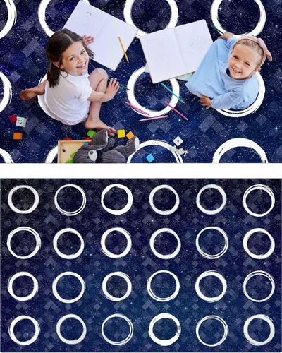 Miniatura 7 de OLEEK Alfombra grande para aula primaria de 5 x 7 pulgadas, lavable para habitación de niños, alfombra de aula primaria, alfombra de sala