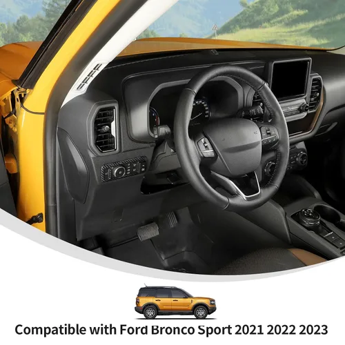 Miniatura 3 de Linskip Cubierta de control de faro compatible con Ford Bronco Sport 2021-2026, cubierta del panel del interruptor de los faros delanteros