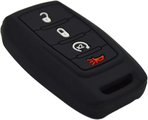 Miniatura 4 de Zorratin Funda protectora de silicona para llavero remoto para Ram 1500 2500 3500 2019 2020 2021 2022 2023 2024 2025 4 botones Negro