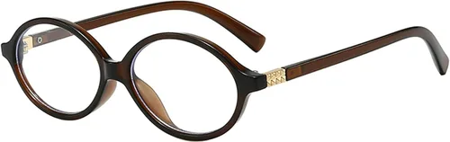 Miniatura 8 de Onrtry Lentes retro ovalados con bloqueo de luz azul para mujeres y hombres, anteojos falsos nerd redondos sin receta