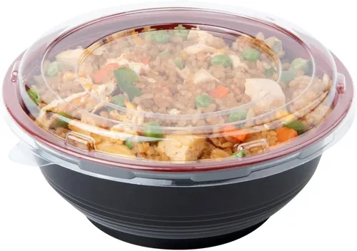 Miniatura 17 de Restaurantware Tazones de plástico para alimentos de 18 onzas, 200 recipientes desechables con tapa, aptos para Mircowave, sin BPA, cuencos