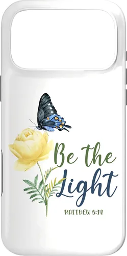 Miniatura 22 de Bible Verse Butterfly Flower Be The Light Matthew 5:14 Case for iPhone 16