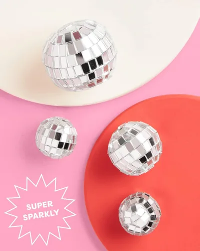 Miniatura 3 de xo, Fetti Decoración para pastel de bola de disco – 4 piezas Suministros de cumpleaños de Eras, decoración de pastel de cumpleaños, última