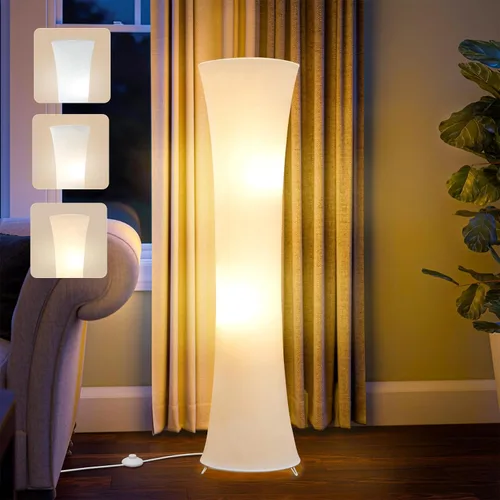 GyroVu Lámpara de pie de 46 pulgadas para sala de estar, lámpara de pie LED ajustable con temperatura de color, lámpara de pie de columna, lámpara
