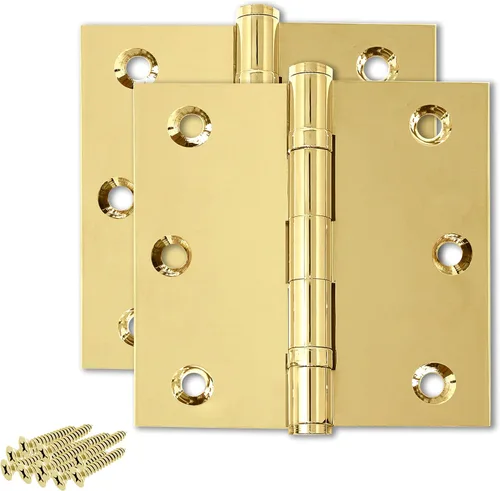 Miniatura 17 de Solid Brass Door Hinge Heavy Duty Ball Bearing 3.5 x 3.5 Inch - Set of 2 Hinges (Antique Brass)