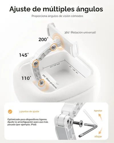 Miniatura 6 de LULULOOK Soporte de almohada Kindle ultra esponjoso para leer, soporte de almohada para tableta con cuenco de aperitivos y brazo plegable compatible