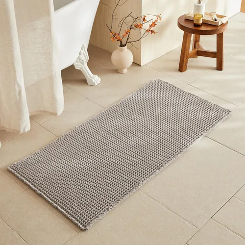Miniatura 110 de TYUU Tapete de baño estilo gofre, tapete de baño bohemio, antideslizante, lavable, súper absorbente, de secado rápido, bonito tapete de baño