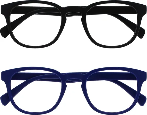 Miniatura 37 de OPULIZE Gafas de lectura POP y lentes de sol de lectura para mujeres y hombres, marco redondo mate resistente a los arañazos con bisagras de Paquete