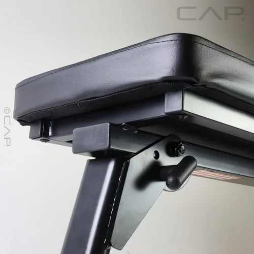 Miniatura 8 de CAP Barbell Strength - Banco plano plegable de alta calidad, color negro (FMIS-CS103F)