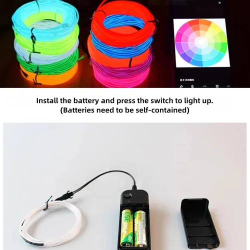 Miniatura 7 de Tira de luces LED de 360° – con opciones de alimentación de batería/USB – Luces LED flexibles para dormitorio, decoración del hogar, diseños