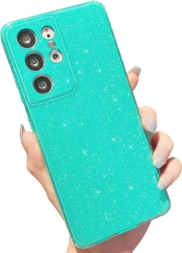 Miniatura 47 de MINSCOSE Compatible con Samsung Galaxy S22 Plus Case, Bonito Color Neón Brillante, con Purpurina Brillante Delgada Resistente a Golpes de Silicona