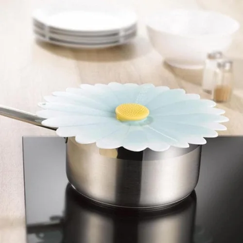Miniatura 4 de Charles Viancin - Tapa de silicona Daisy para almacenamiento de alimentos y cocinar - 11 pulgadas - Sellado hermético en cualquier superficie lisa