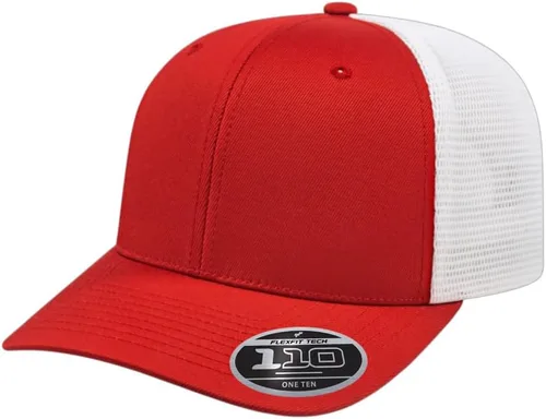Miniatura 65 de Cap America i8502 Flexfit 110 Premium - Gorra de camionero de perfil medio con 6 paneles de malla trasera con protección UV y cierre ajustable Azul