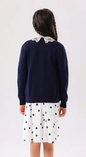 Miniatura 5 de SMILING PINKER cardigan de cuello redondo para niñas