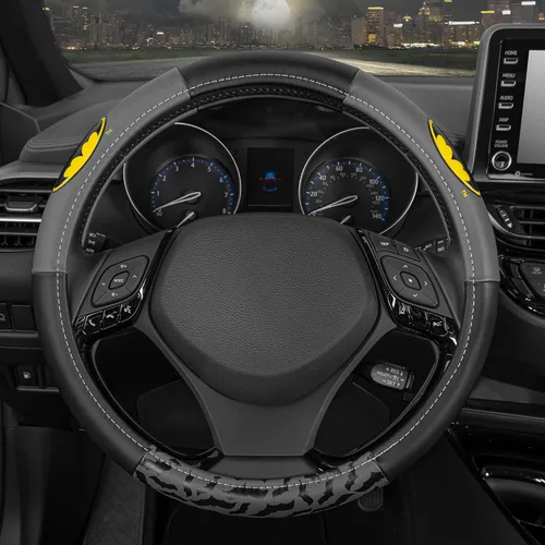 Miniatura 4 de BDK Warner Bros DC Comics Batman - Funda para volante, agarre ergonómico, tamaño universal de 14.5 a 15.5 pulgadas, protege y aísla tu volante