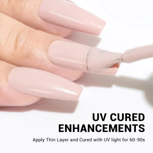 Miniatura 5 de MelodySusie Esmalte de uñas de gel grueso color rosa nude, 0.5 fl oz removible con remojo UV LED Funny Bunny esmalte de gel rosa, regalo de Navidad