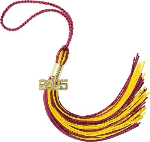 Miniatura 731 de Borla de graduación Aqua 2022, todos los colores escolares disponibles, fabricada en Estados Unidos