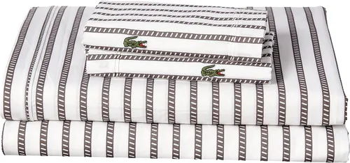 Miniatura 22 de Lacoste Juego de sábanas de algodón de 3 piezas, camuflaje, avena, tamaño individual