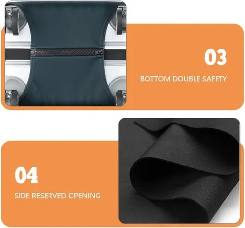 Miniatura 4 de Mithrim Protector conveniente lavable de la cubierta protectora del equipaje del viaje para el equipaje de diversos tamaños, Negro -, Moda
