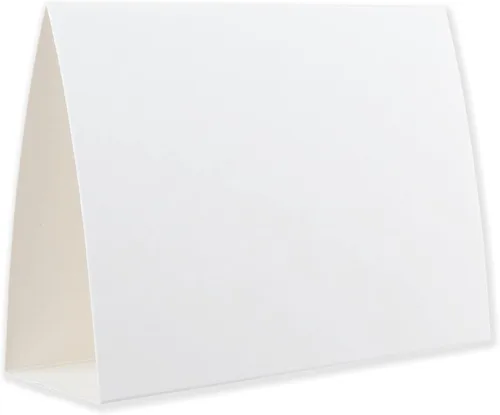 Paquete de 20 tarjetas blancas en blanco para mesa – Tarjeta de identificación para bodas, carteles de tienda de campaña para alimentos, etiquetas