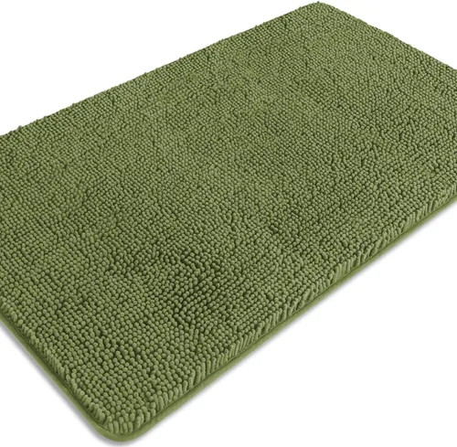 Miniatura 67 de Alfombra de baño pequeña de 12 x 18 pulgadas, lavable y absorbente, antideslizante, alfombra de baño de felpilla gruesa y suave para baño, ducha