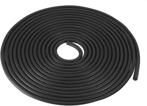 Miniatura 15 de uxcell Tira de goma de espuma de sellado de 0.118 in de diámetro 16.4 ft de largo, color negro