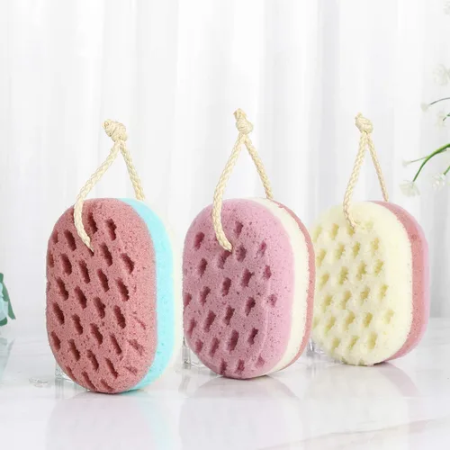 Miniatura 3 de Esponja de baño para mujeres, hombres, adultos, niños, 3 piezas. Esponja de esponja para baño, esponja corporal para baño, accesorios de baño