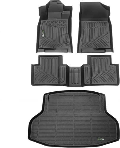 Miniatura 37 de HAFIDI® - Tapetes para auto con almacenamiento debajo del asiento, para todo clima, antideslizantes, de elastómero termoplástico, para la primera
