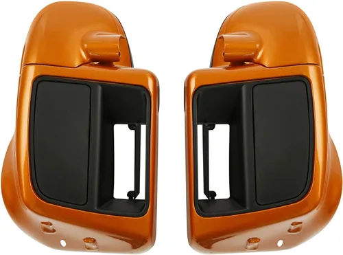 Miniatura 7 de Guantera de carenado de pierna ventilada inferior de mezclilla negra apta para Harley refrigerada por aire Touring Road King Street Glide Road Glide