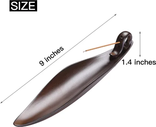 Miniatura 7 de Soporte para varillas de incienso de 9 pulgadas de longitud con 3 agujeros, para cenizas de incienso de cerámica para mostradores, sala