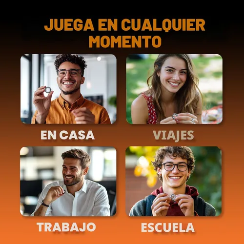 Miniatura 7 de Fidget Spinner para alivio del estrés – Anillo magnético fidget DIY con sonidos atractivos, juguetes de acero inoxidable EDC para adultos y Negro