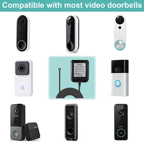 Miniatura 4 de Adaptador de corriente de timbre de 24 voltios - Adaptador de cable C de 16.4 pies, transformador de timbre compatible con Ring, Nest Hello, Wyze