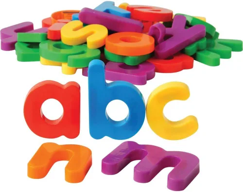 Miniatura 3 de Constructive Playthings Juego de 2 letras minúsculas magnéticas gigantes que incluyen vocales adicionales y consonantes seleccionadas para edades