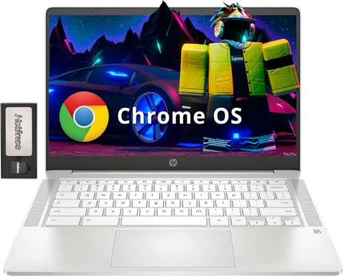Miniatura 9 de HP Laptop Chromebook 2023, pantalla de 14 pulgadas, procesador Intel Celeron N4120, 4 GB de RAM, almacenamiento de 128 GB