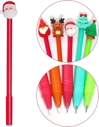 Miniatura 3 de jiebor 20 bolígrafos de tinta de gel de Navidad a granel con tinta negra para mujeres, suministros de oficina