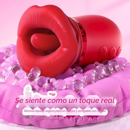 Miniatura 6 de Vibrador de juguete sexual para adultos para mujeres – Sovokn 5 en 1 vibrador de succión bucal rosa juguete sexual 10 lamiendo la lengua, 3 juguetes