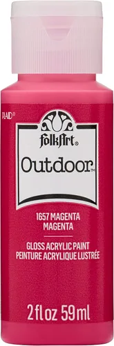 Miniatura 32 de FolkArt Pintura acrílica para exteriores en varios colores (2 onzas), plata esterlina metálica 1642 Plata de ley metálica